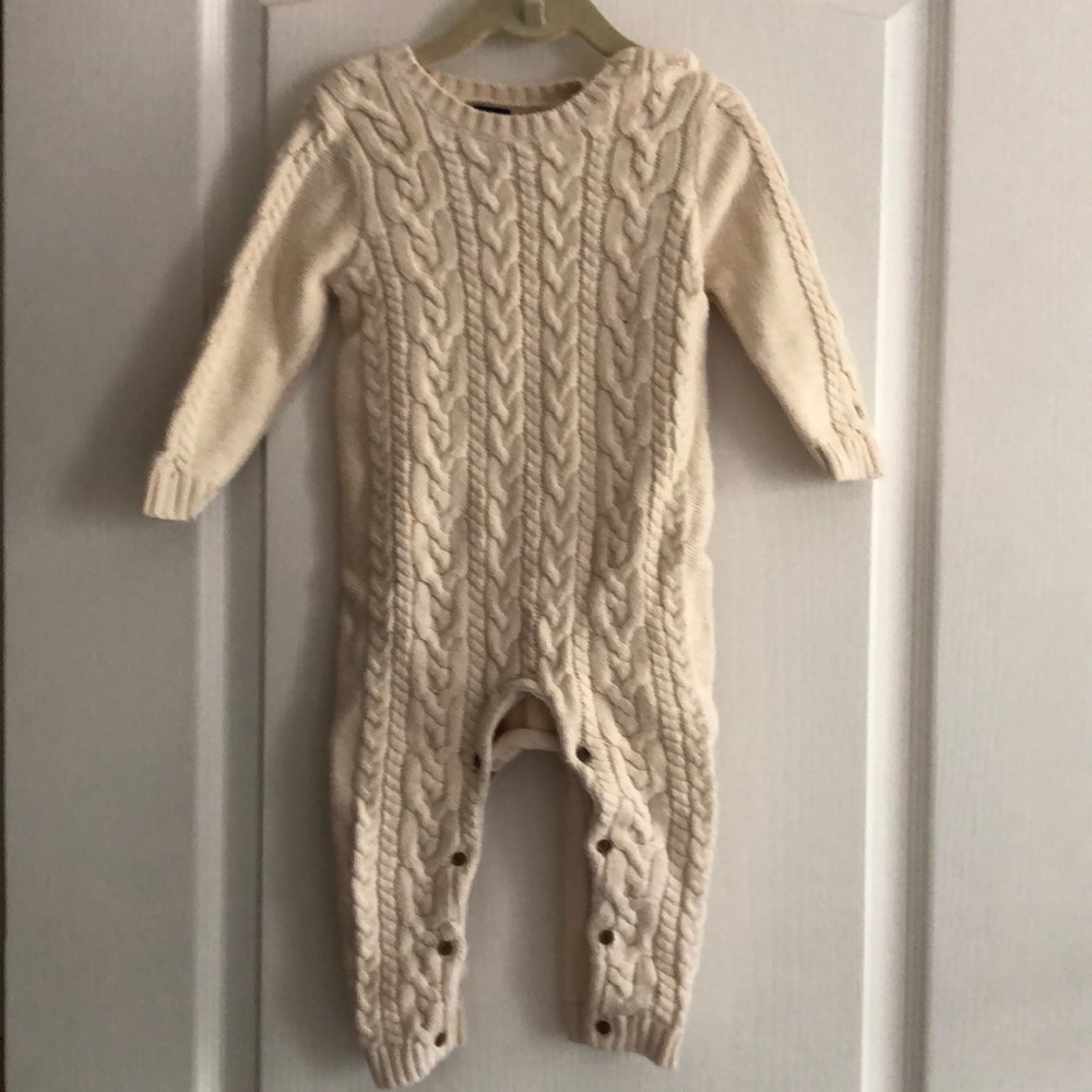 Baby Gap Cream Colored Cable Knit Onsie 18-24 months
